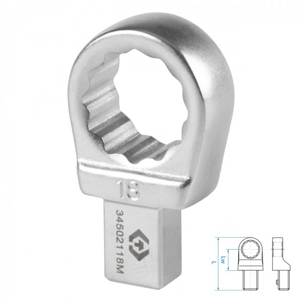 Насадка накидная серии FIT, 18 мм, 9х12 мм KING TONY 34502118M