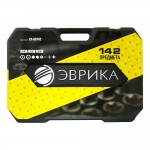 Набор инструмента  1/4"&3/8"&1/2"DR 6-гранный 142 предмета  ЭВРИКА 1/2 ER-80142