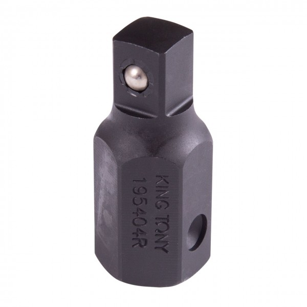 Переходник ударный 22 мм>1/2, с шариковым фиксатором KING TONY 195404R