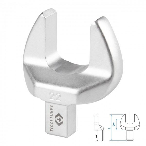 Насадка рожковая серии FIT, 22 мм, 9х12 мм KING TONY 34501122M