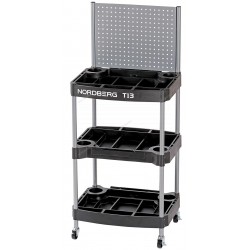 Тележка инструментальная, 3 пластиковые полки, с перфорацией NORDBERG T13