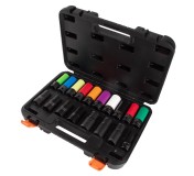 Набор ударных глубоких шестигранных головок 1/2, 15-24 мм, 18 предметов, кейс AFFIX AF00640180C