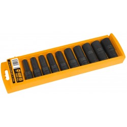 Набор ударных глубоких торцевых головок 1/2, шестигранные, 10-24 мм, 10 предметов TOLSEN TT18296