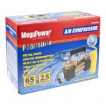 Компрессор  поршневой 150PSI (65л/мин) цифровой манометр двухцилиндровый со светодиодным цифровым манометром 12V MEGAPOWER /1/6 M-53019