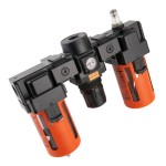 Блок подготовки воздуха 1/2 с влагоотделителем, лубрикатором, регулятором и манометром WDK-70240