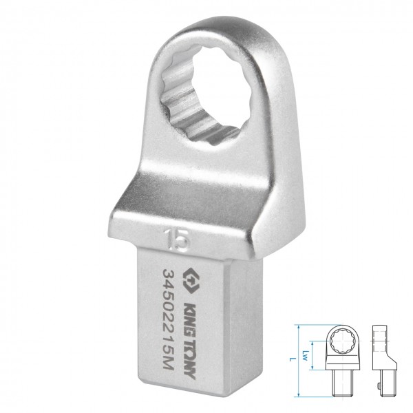 Насадка накидная серии FIT, 15 мм, 14х18 мм KING TONY 34502215M