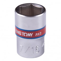 Головка торцевая стандартная шестигранная 1/4, 7/16, дюймовая KING TONY 233514S
