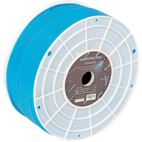 Шланг-трубка воздушный ПУ диам. 4х6 мм, 1 м NORDBERG HT0406PU