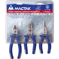 Набор пассатижей, плоскогубцев бокорезов МАСТАК 03-3HB