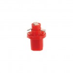 Автолампа T5 (W2*4.6d с патроном B8.5d) 1 SMD 3528  RED 8лм   12V MEGAPOWER /10 /100 M-50213R