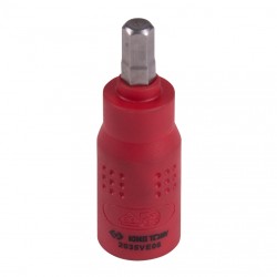 Насадка (бита) торцевая диэлектрическая 1/4, HEX, 6 мм, L = 54 мм KING TONY 2035VE06