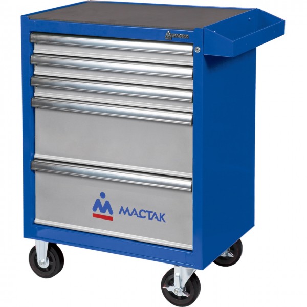 Тележка инструментальная, 5 выдвижных ящиков, ОПТИМА, синяя МАСТАК 521-05581MB