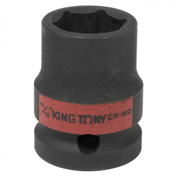 Головка торцевая ударная шестигранная 1/2, 11/16, дюймовая KING TONY 453522S