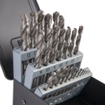 Набор сверл по металлу HSS-G 1-13 мм, шаг 0,5 мм, 25 предметов WDK-DG25