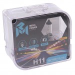 Автолампа H11 (55) PGJ19-2 STANDART (бокс, 2шт) 12V MEGAPOWER /1/10 M-37033009