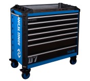 Тележка инструментальная, 7 выдвижных ящиков, SQUAD, широкая KING TONY 87SQ33-7B-BK