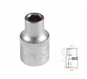 Головка торцевая стандартная шестигранная 3/8, 7 мм AFFIX AF00030007