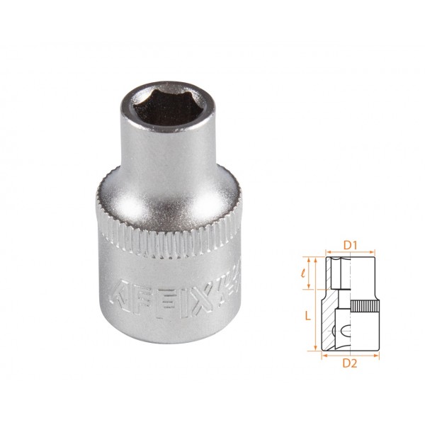 Головка торцевая стандартная шестигранная 3/8, 7 мм AFFIX AF00030007