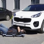 Лежак ремонтный, подкатной, пластиковый, серый OPT-40130G