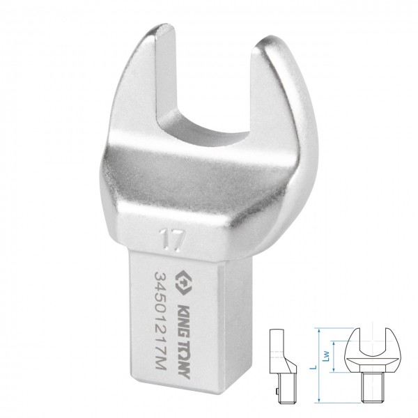 Насадка рожковая серии FIT, 17 мм, 14х18 мм KING TONY 34501217M