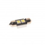 Автолампа C5W (SV8,5) 2 SMD 5050 WHITE 6000K 31мм 40лм  24V MEGAPOWER /10 /100 M-70225W-24