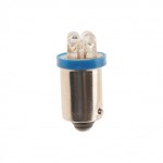 Автолампа T4W (BA9s) 4 LED BLUE 10лм 12V MEGAPOWER /10 /100 OLD M-90123B
