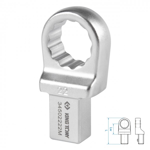 Насадка накидная серии FIT, 22 мм, 14х18 мм KING TONY 34502222M