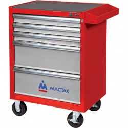 Тележка инструментальная, 5 выдвижных ящиков, ОПТИМА, красная МАСТАК 521-05581MR