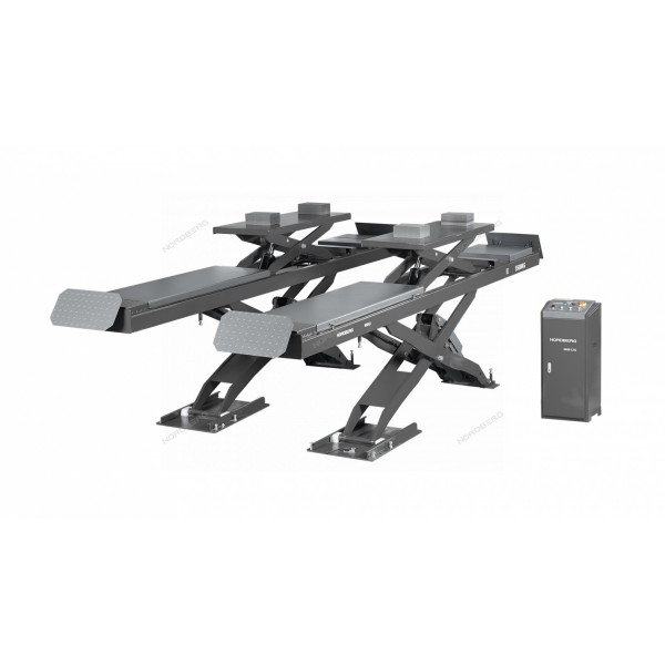 Подъемник ножничный для сход-развала 5,5 т, 380 В, 2 уровня, серый NORDBERG N635-5,5G_380_H