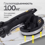 Виброприсоска для укладки плитки аккумуляторная TECHNICOM , 12В, 1500 мАч, 6 скоростей, чаша 130мм, 100-12000 об/мин, нагрузка 100 кг TC-P007