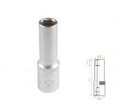 Головка торцевая глубокая шестигранная 1/2, 12 мм AFFIX AF00140012