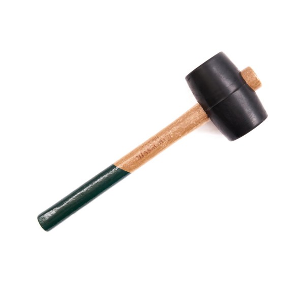 Молоток резиновый ROSSVIK 500г с деревянной рукояткой HM0705