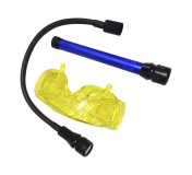 UV-ЛАМПА RK1267 питание 3 батарейки АА, очки,насадка с белым светом 5 LED