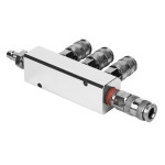 Разветвитель пневматический с увеличенной пропускной способность, вход со штекером, 4 выход WDK-85MB