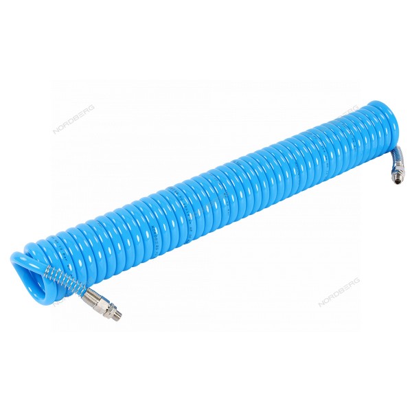Шланг воздушный спиральный ПУ диам. 10х14мм, 11м NORDBERG HS1011PU
