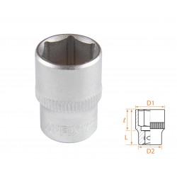 Головка торцевая стандартная шестигранная 1/4, 13 мм AFFIX AF00020013