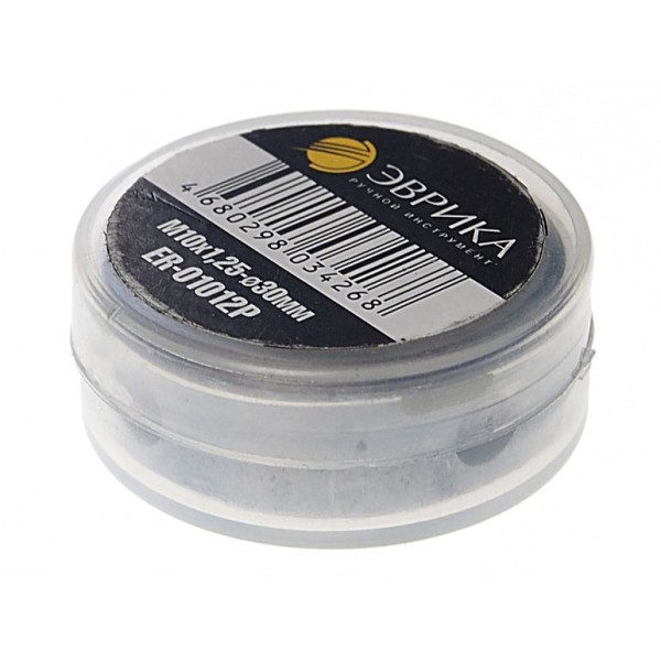 Плашка  M10x1,25-ø30мм, в пластиковом футляреЭВРИКА /1/10 ER-01012P
