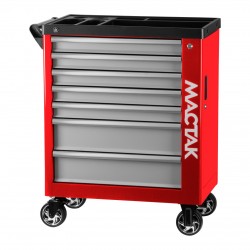 Тележка инструментальная, 7 выдвижных ящиков, НОВА, красная МАСТАК 521-07580R