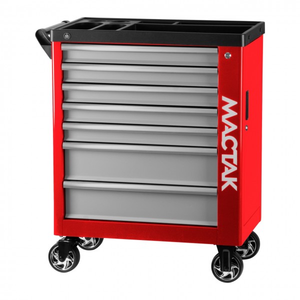 Тележка инструментальная, 7 выдвижных ящиков, НОВА, красная МАСТАК 521-07580R