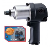 пневмогайковерт 1/2, 678 нм, в комплекте 3 торцевые головки, kingtony p33411-040b