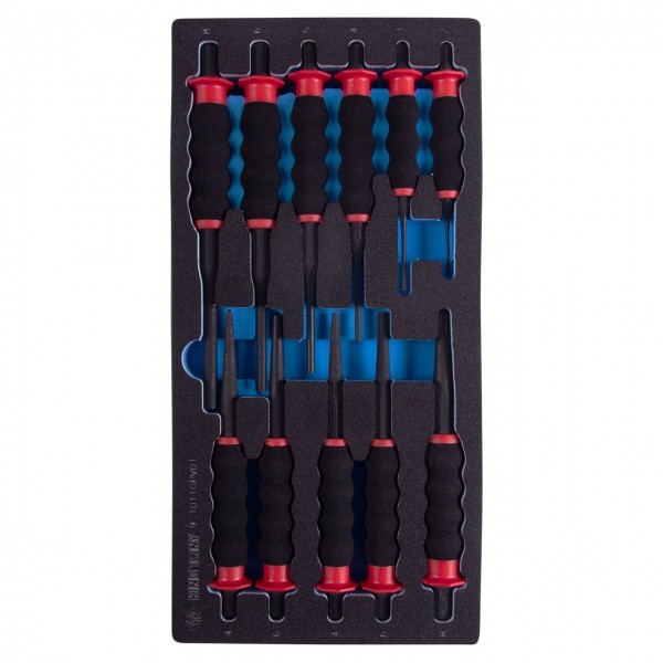 Набор выколоток, бородков и кернеров, ложемент, 11 предметов KING TONY 9-1011GPV01