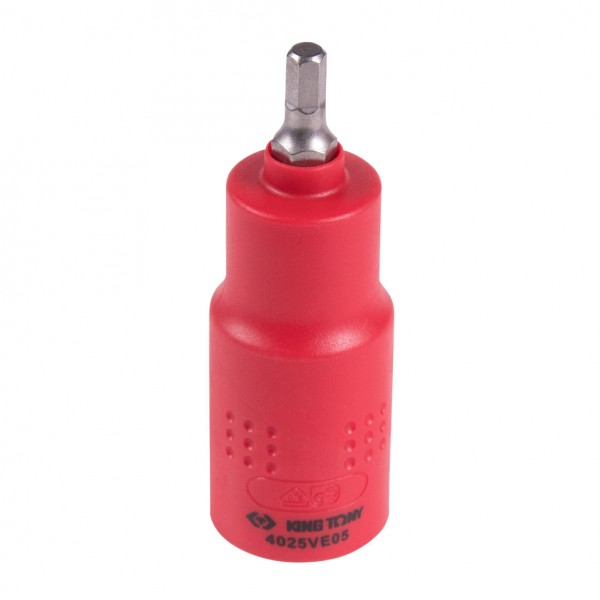 Насадка (бита) торцевая диэлектрическая 1/2, HEX, 5 мм, L = 75 мм KING TONY 4025VE05