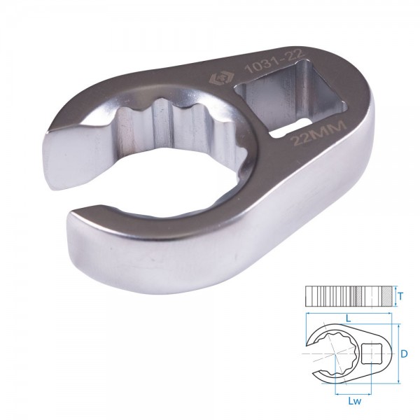 Ключ разрезной (воронья лапка) 22 мм, 1/2 KING TONY 1031-22R