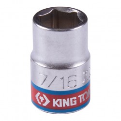 Головка торцевая стандартная шестигранная 3/8, 7/16, дюймовая KING TONY 333514S