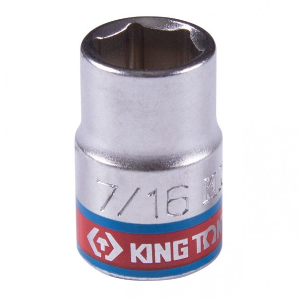 Головка торцевая стандартная шестигранная 3/8, 7/16, дюймовая KING TONY 333514S
