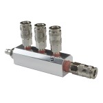 Разветвитель пневматический с увеличенной пропускной способность, вход со штекером, 4 выход WDK-85MB