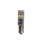 Автолампа T4W (BA9s) 8 SMD 3528 WHITE 6000K с блокиратором ошибок CANbus 150лм 12V MEGAPOWER /10 /100 OLD M-70223W