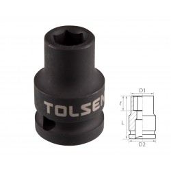 Головка торцевая ударная шестигранная 1/2, 8 мм TOLSEN TT18208