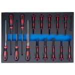 Тележка инструментальная 7 полок с набором инструментов, металлическая столешница OPT-717M