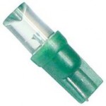 Автолампа W1.2W (W2*4.6d) LED CONE GREEN 12лм   12V MEGAPOWER /100 /1000 M-30413G